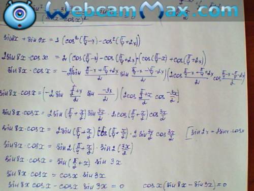 Много sin7x+sin9x=2(cos^2(п\4-x)-cos^2(п\4+2x))