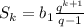 S_{k} =b_{1} \frac{ q^{k+1} }{q-1}