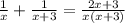 \frac1x+\frac1{x+3}=\frac{2x+3}{x(x+3)}