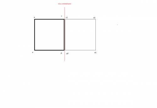 Нарисуй квадрат abcd со стороной 3 см и построй квадрат,симметричный ему относительно стороны cd.