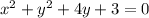 x^2+y^2+4y+3=0