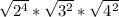 \sqrt{2 ^{4} } * \sqrt{3^{2} } * \sqrt{4^{2} }