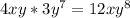 4xy*3y^7=12xy^8