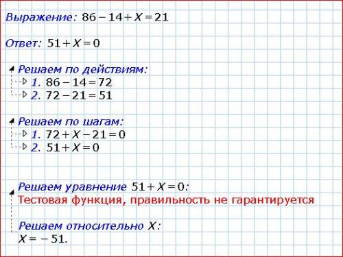 С! 86-14 +х=21 , 87-4+х=9 , 90-х+160=150 !