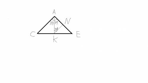 Отрезок aк – биссектриса ∆сае. через точку к проведена прямая, параллельная стороне са и пересекающа