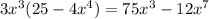 3x^3(25-4x^4)=75x^3-12x^{7}