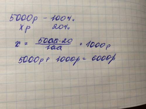 Сбербанк начисляет на вклад 10% годовых. вкладчик положил на счёт 5000 рублей. сколько денег будет ч