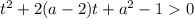 t^2+2(a-2)t+a^2-10