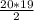 \frac{20*19}{2}