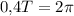 0,\!4T=2\pi