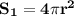 \bf S_1=4 \pi r^2