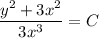 \dfrac{y^2+3x^2}{3x^3}=C