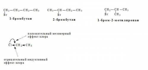 Напишите структурную форму а)1-бромбутан б)2-бромбутан в)1-бром-2метил-пропан