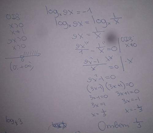 Log(9)9x*log(x)sqrt 3=log(1/4)sqrt 2 ! у меня получилсоь 3/(1-3sqrt3)