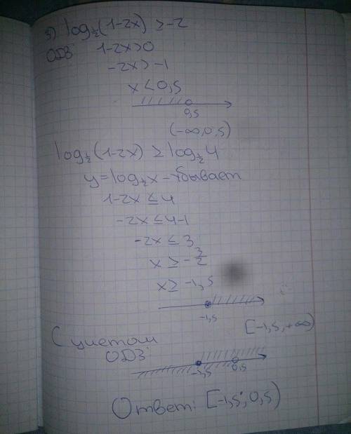 Решить уравнение логарифма 1)lag5(3x-2)> 2 2)log1/2(4x+2)< -3 3)log1/2(1-2x)≥-2 4)log3(4x+1) &