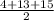 \frac{4+13+15}{2}