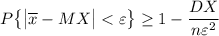 P\big\{\big|\overline{x}-MX\big|