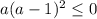 a (a-1)^{2} \leq 0