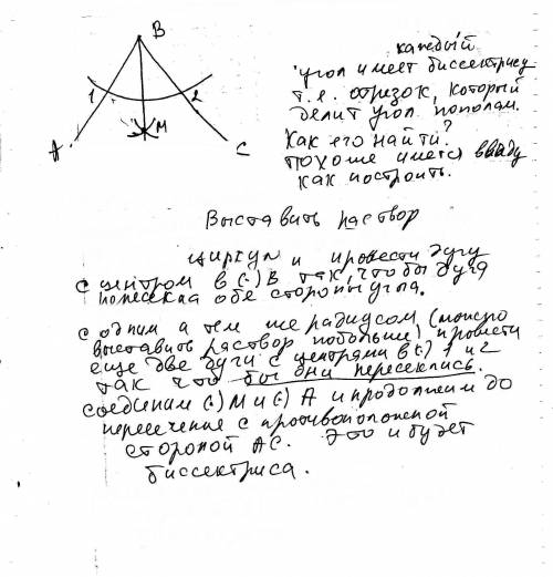 Что такое биссектриса,и как ее находить?