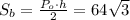 S_b= \frac{P_o\cdot h}{2} =64 \sqrt{3}