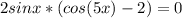 2sinx*(cos(5x)-2)=0