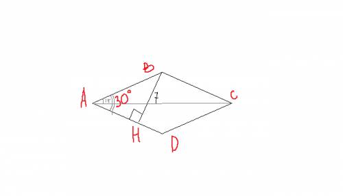По-братски! найдите длину стороны ромба, если его высота равна 7 см, а величина угла между стороной
