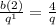 \frac{b(2)}{q^1} = \frac{4}{q}