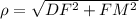 \rho=\sqrt{DF^2+FM^2}