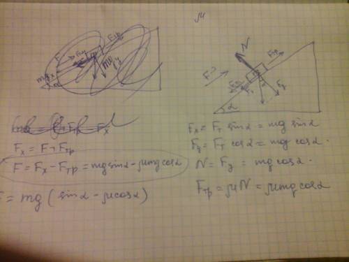 На наклонной плоскости, составляющей с горизонтом угол альфа, находится тело массой m. коэффициент т