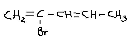 Написать структурную формулу 2-бромпентадиен-1,3