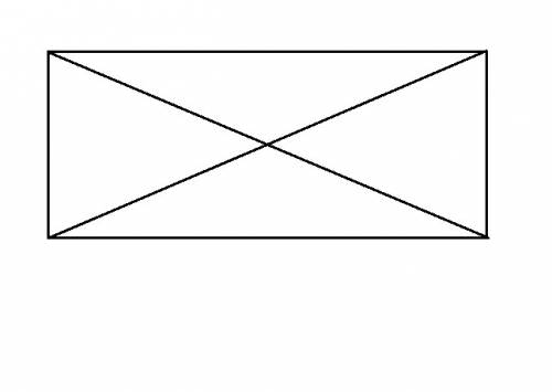 Начертить прямоугольник с длиной сторон 2см и 5см проведи его диагональ убедится что диагональ не об