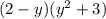 (2-y)(y^2+3)