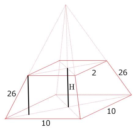 Номер 1 длина бокового ребра правильной четырёхугольной усеченной пирамиды равна 26 см. найдите высо