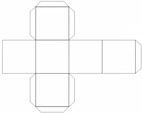Луиза хочет сложить куб из куска бумаги.но она ошиблась ,и вместо заготовки из шести квадратиков выр