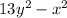 13y^{2}- x^{2}