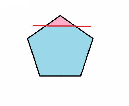 Как разделить пятиугольник на треугольник и шестиугольник