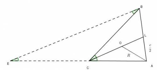 Найти наибольшее значение биссектрисы cl остроугольного треугольника abc, если известно что ab=c, а