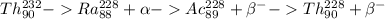 Th_{90}^{232}-Ra_{88}^{228}+ \alpha -Ac_{89}^{228}+ \beta ^--Th_{90}^{228}+ \beta ^-