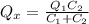 Q_x=\frac{Q_1C_2}{C_1+C_2}