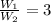 \frac{ W_{1} }{ W_{2} }= 3