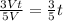 \frac{3Vt}{5V}= \frac{3}{5}t