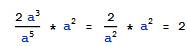 Найдите значение выражения 2а^3: а^5*a^2