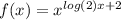 f(x)=x ^{log(2)x+2}