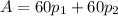 A=60p_1+60p_2