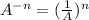 A^{-n}=(\frac{1}{A})^n