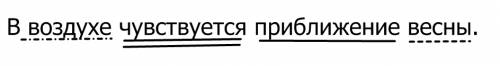 Ввоздухе чувствуется приближение весны разобрать по членам предложение