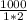 \frac{1000}{1 *2}