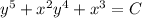 y^5+x^2y^4+x^3=C