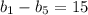 b_{1}-b_{5}=15