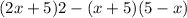 (2x+5)2-(x+5)(5-x)